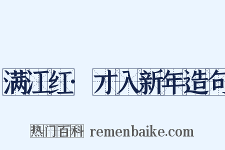 满江红·才入新年造句是什么意思的图片